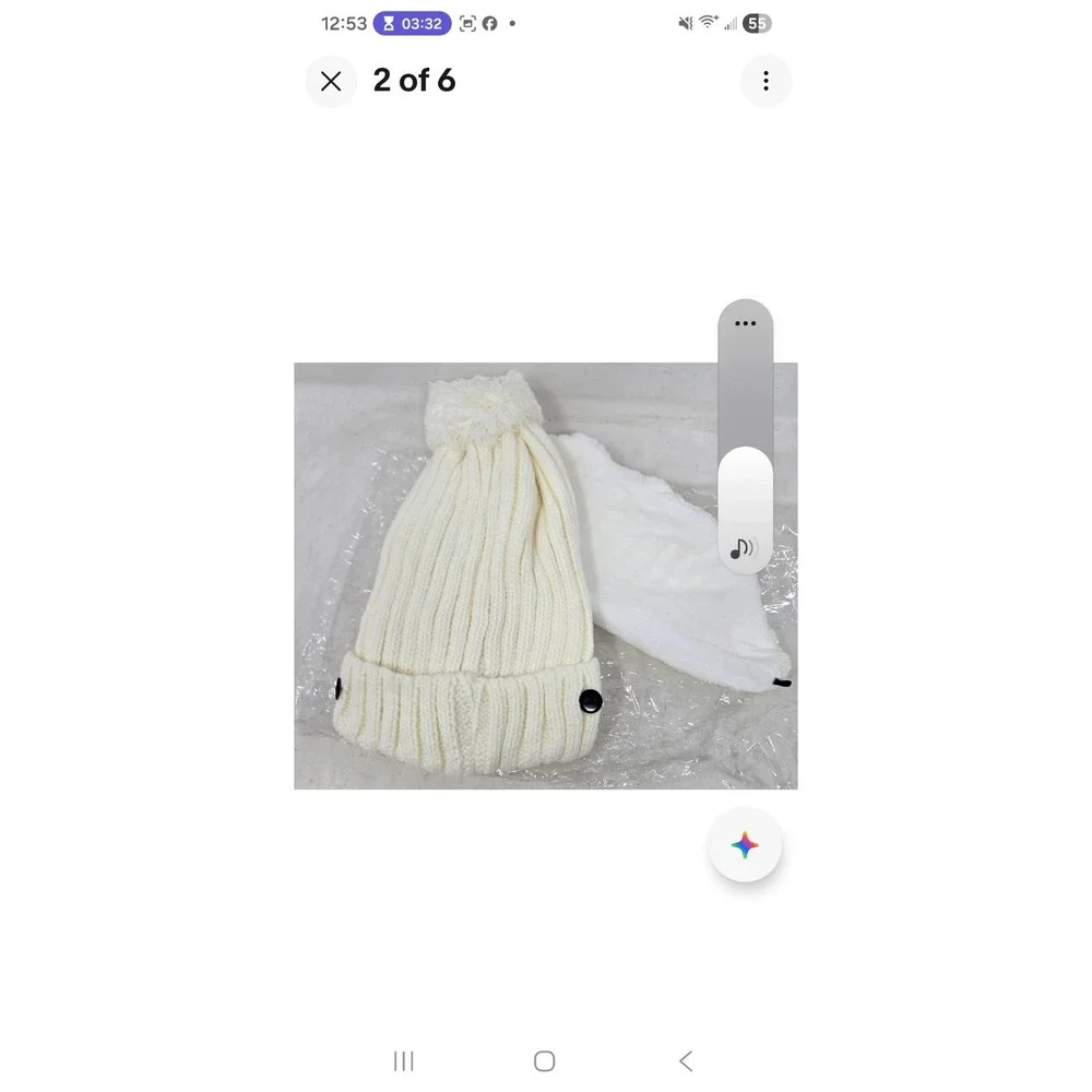 NWT The‎ Winter Brand Signature Beanie & Mask in White New W Tags